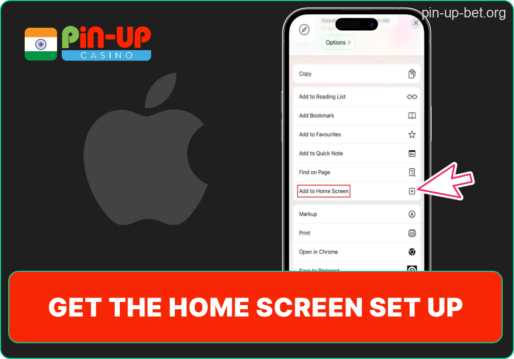 Pin-Up home screen setup
