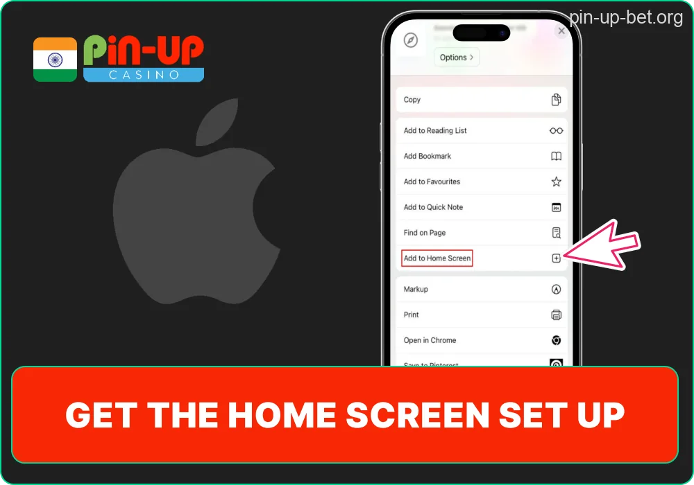 Pin-Up home screen setup