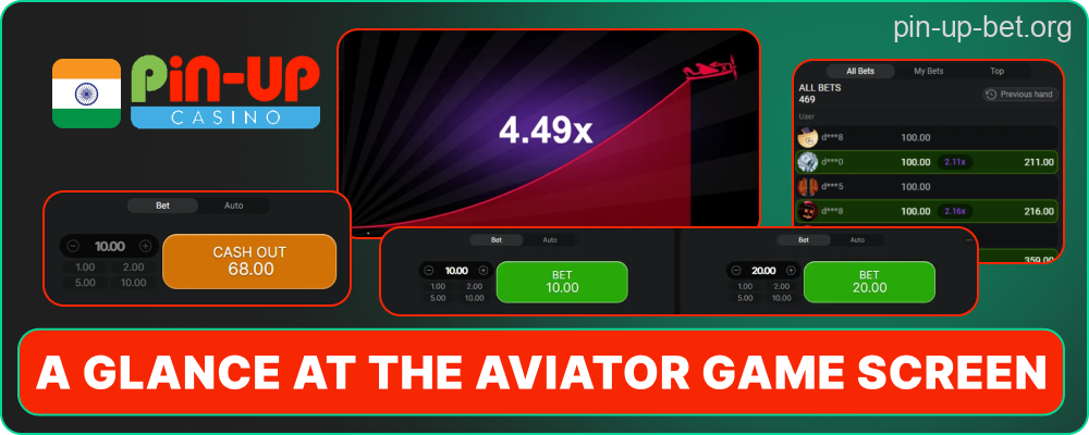 Pin-Up Aviator interface view
