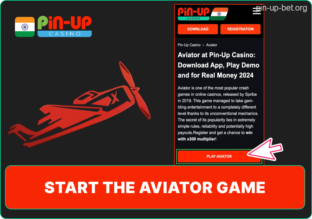 Pin-Up Aviator launch step