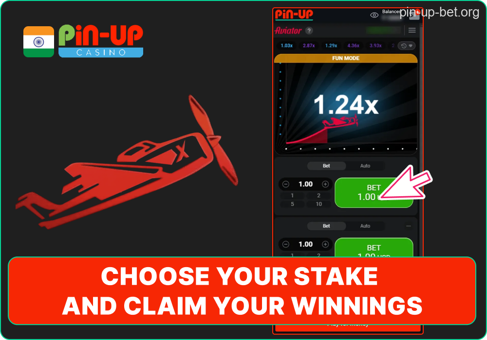 Pin-Up betting and payout step
